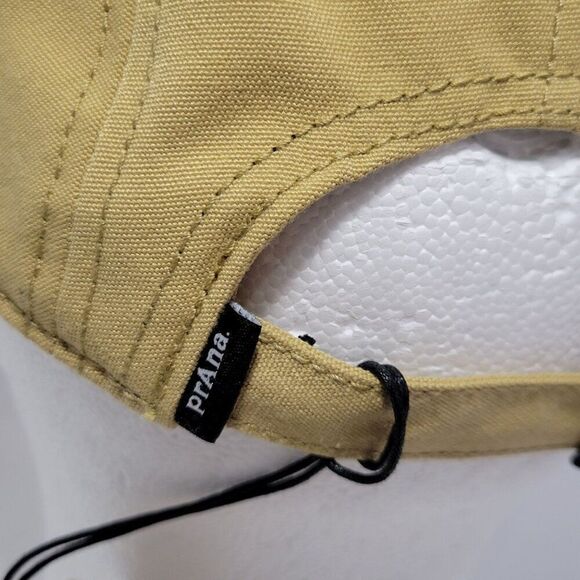 Prana Foothills Flat Brim Hat UPF 50 Tan Adjustable Unisex Logo Packable NEW - Picture 10 of 16